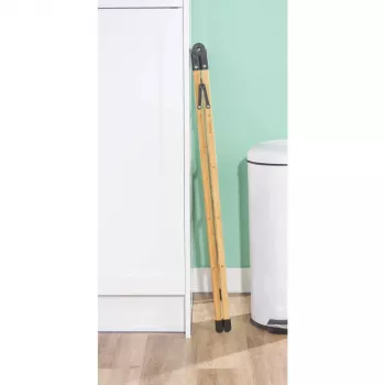 Beldray LA00000051EU7 Estendal de roupa em bambu - estrutura em A dobrável, 7m de espaço de secagem, 12 varões, 2 níveis, bambu natural
