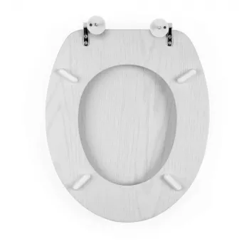 Beldray LA00000073WHTEU7 Assento de sanita em madeira - fecho suave, branco, oval