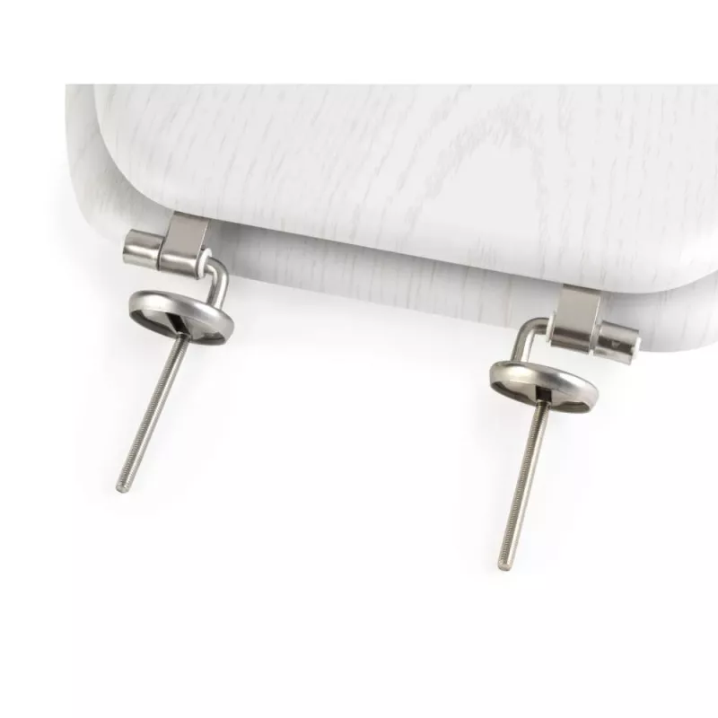 Beldray LA00000073WHTEU7 Assento de sanita em madeira - fecho suave, branco, oval