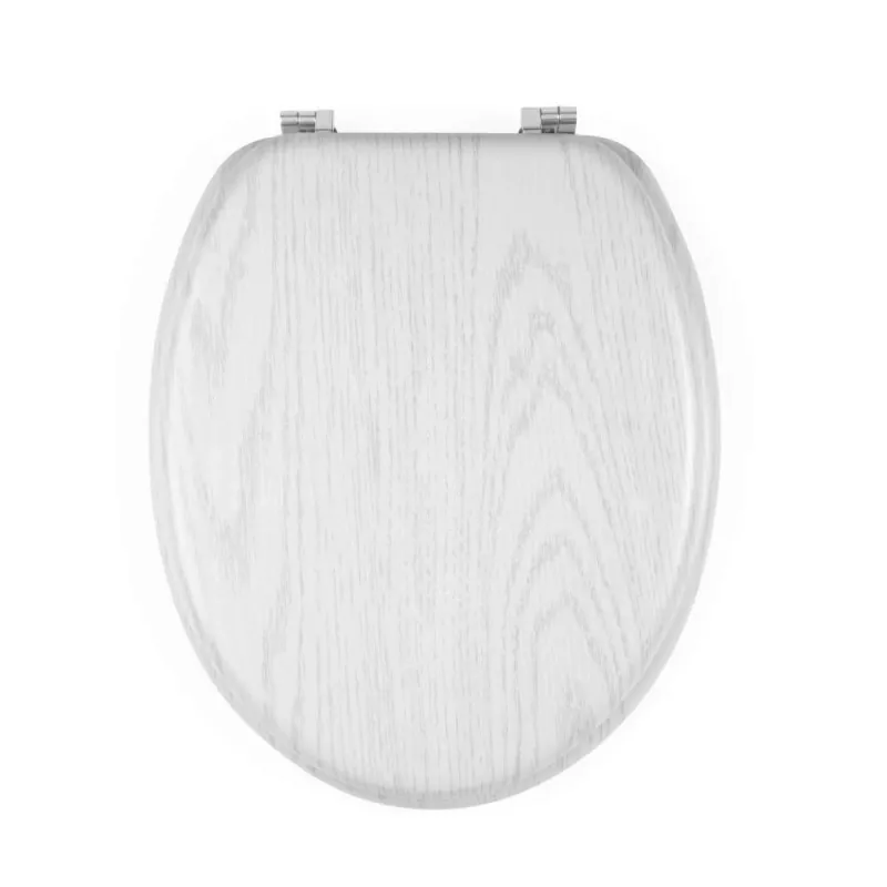 Beldray LA00000073WHTEU7 Assento de sanita em madeira - fecho suave, branco, oval