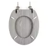 Beldray LA00000074GRYPEU7 Assento de sanita em madeira - fecho suave, cinzento, oval