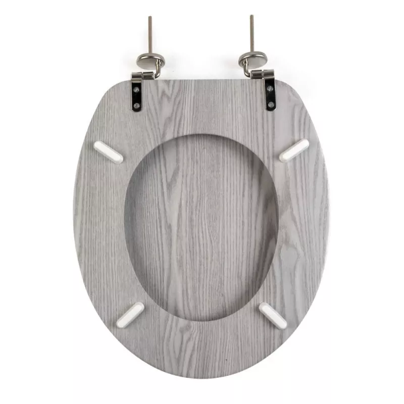 Beldray LA00000074GRYPEU7 Assento de sanita em madeira - fecho suave, cinzento, oval