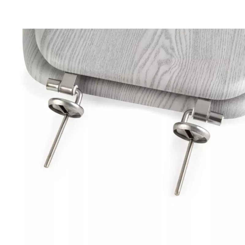 Beldray LA00000074GRYPEU7 Assento de sanita em madeira - fecho suave, cinzento, oval