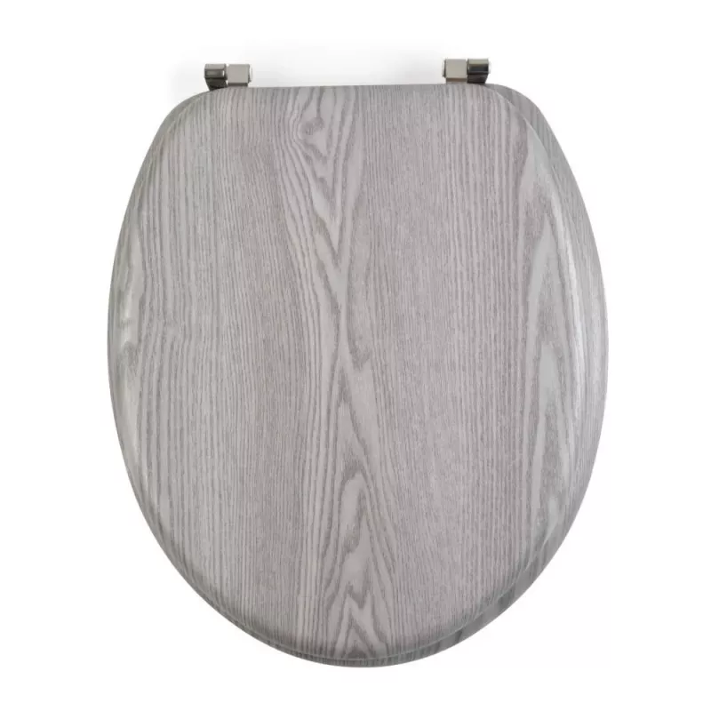 Beldray LA00000074GRYPEU7 Assento de sanita em madeira - fecho suave, cinzento, oval