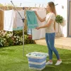Cesto de roupa dobrável Beldray LA00000152EU7 40L, branco/azul