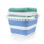 Cesto de roupa dobrável Beldray LA00000152EU7 40L, branco/azul