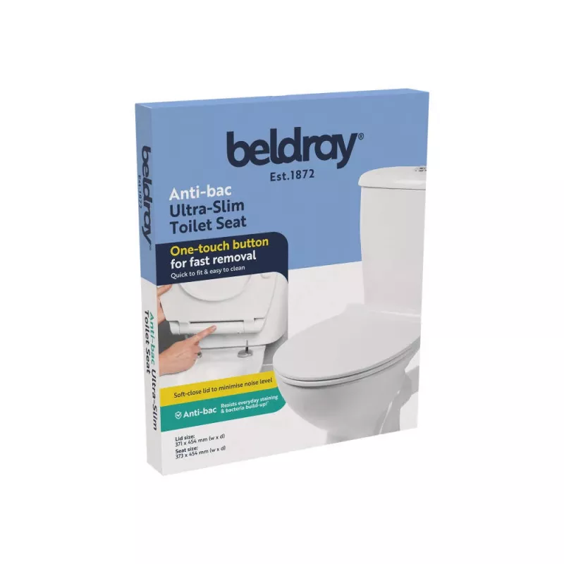 Assento de sanita ultrafino antibacteriano Beldray LA00000201WPEU7, branco