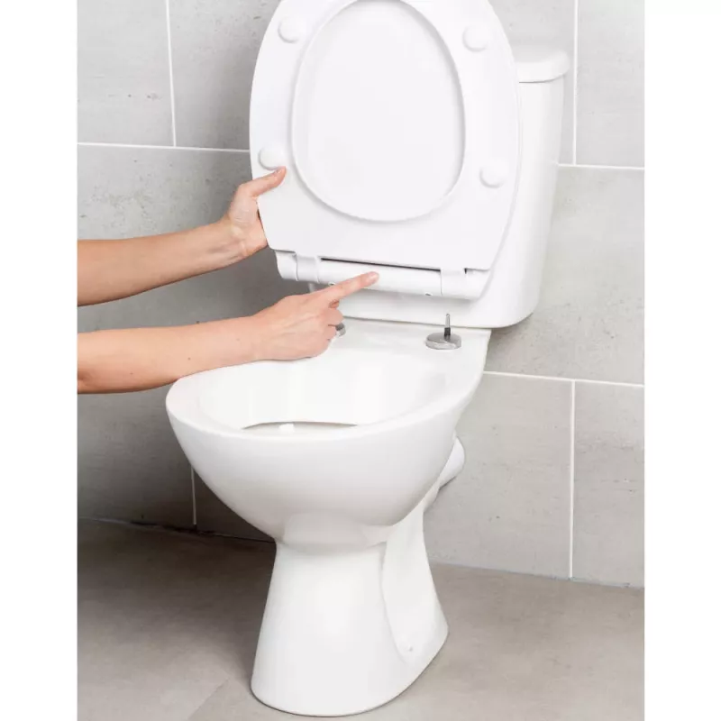Assento de sanita ultrafino antibacteriano Beldray LA00000201WPEU7, branco