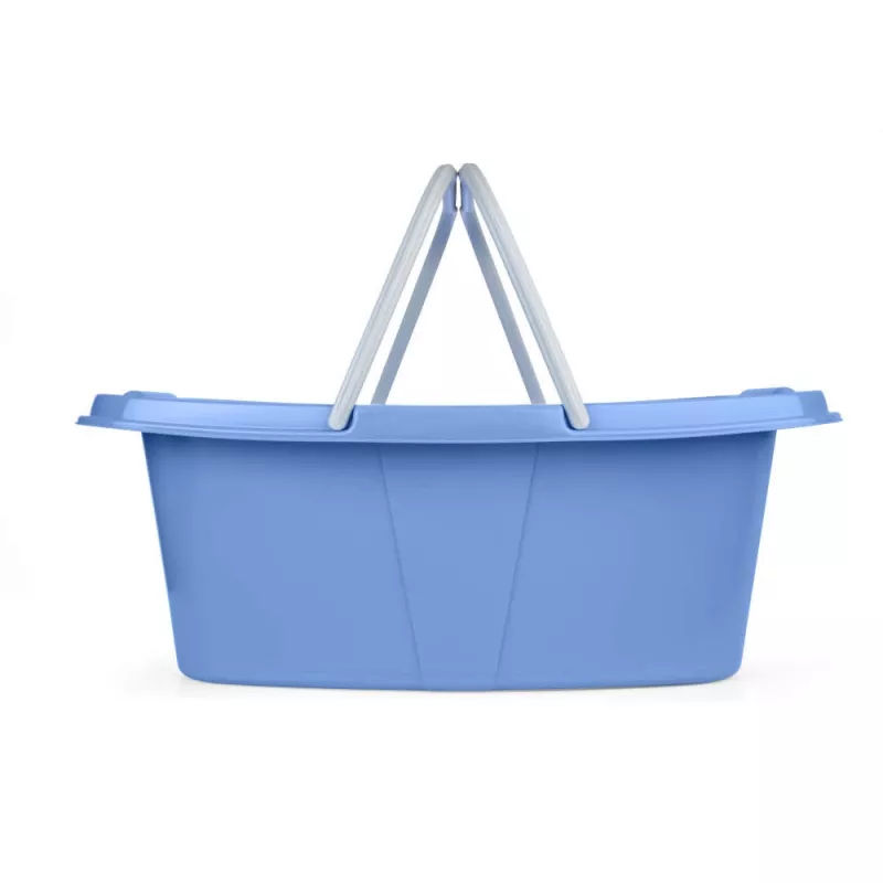Conjunto de dois cestos de roupa Beldray LA030450CRNFPEU7, branco/azul