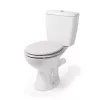 Beldray LA032355PGRY Assento de sanita em madeira, branco - fecho suave em D com dobradiças de fecho rápido