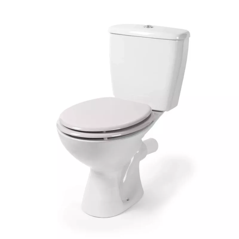 Beldray LA032355PGRY Assento de sanita em madeira, branco - fecho suave em D com dobradiças de fecho rápido