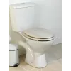 Assento de sanita em madeira MDF Beldray LA033710WOAKPFEU7, carvalho branco, fecho suave