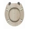 Assento de sanita em madeira MDF Beldray LA033710WOAKPFEU7, carvalho branco, fecho suave