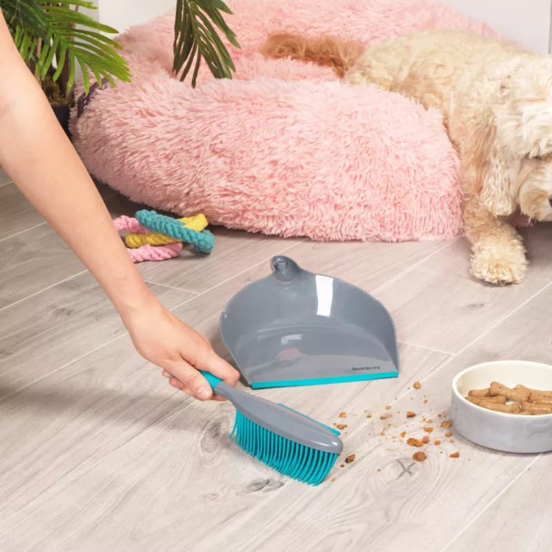 Beldray LA034191UFPEU7 Conjunto de pá e escova com cabeça de borracha Anti-bac Pet Plus+