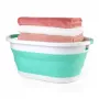 Cesto de roupa dobrável 28L Beldray LA034816MNTFPEU7, branco/menta