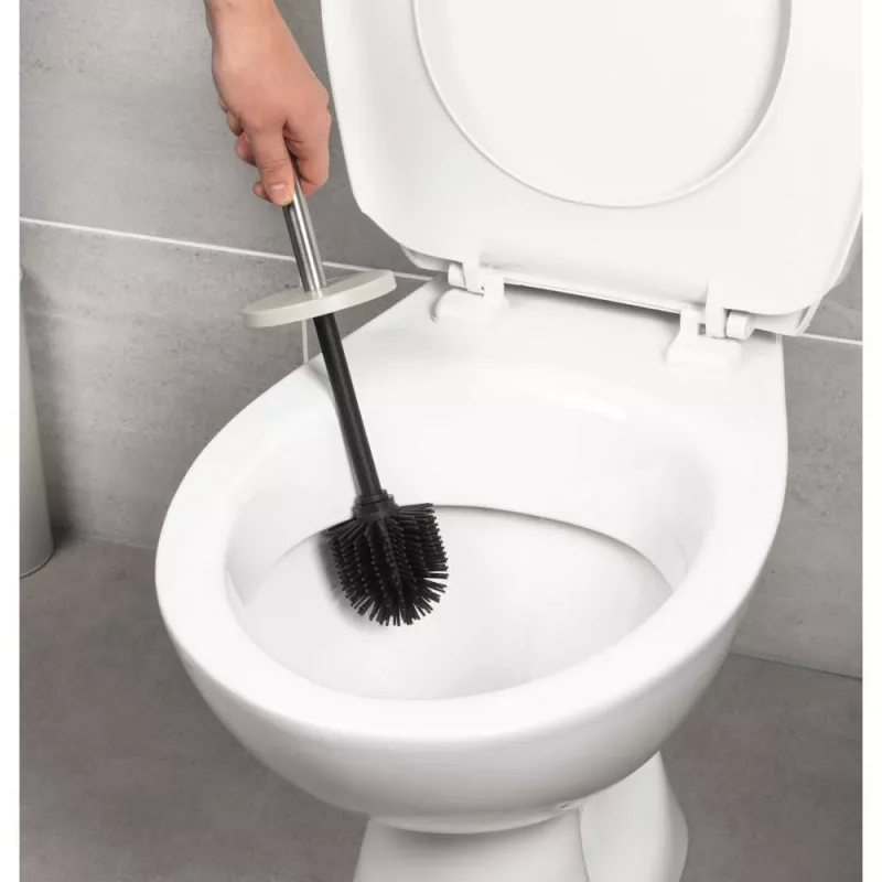 Escova de sanita com cabeça de silicone antibacteriana Beldray LA036034GRYPEU7, cinzenta