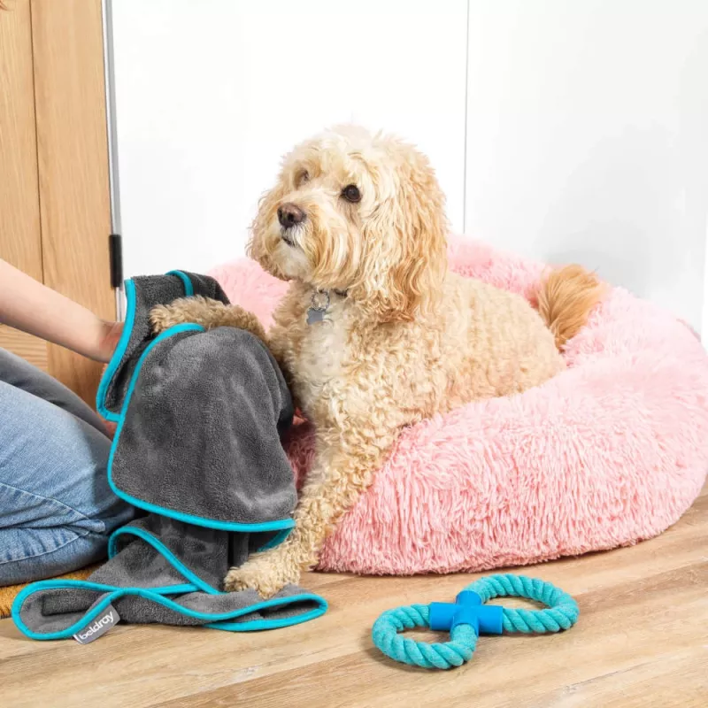 Beldray LA036157UFEU7 Anti-bac toalha de secagem para animais de estimação - cinzento