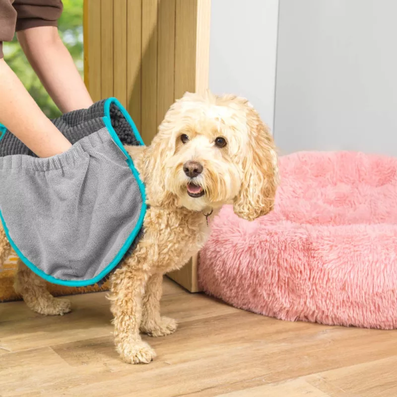 Beldray LA036164UFEU7 Toalha de secagem para animais Anti-bac com bolsos