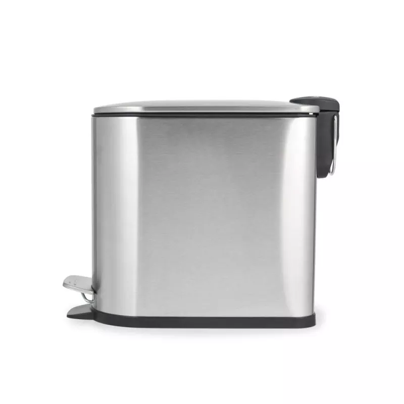 Beldray LA036683SSPEU7 Balde de pedal em D slimline 5 litros, prateado