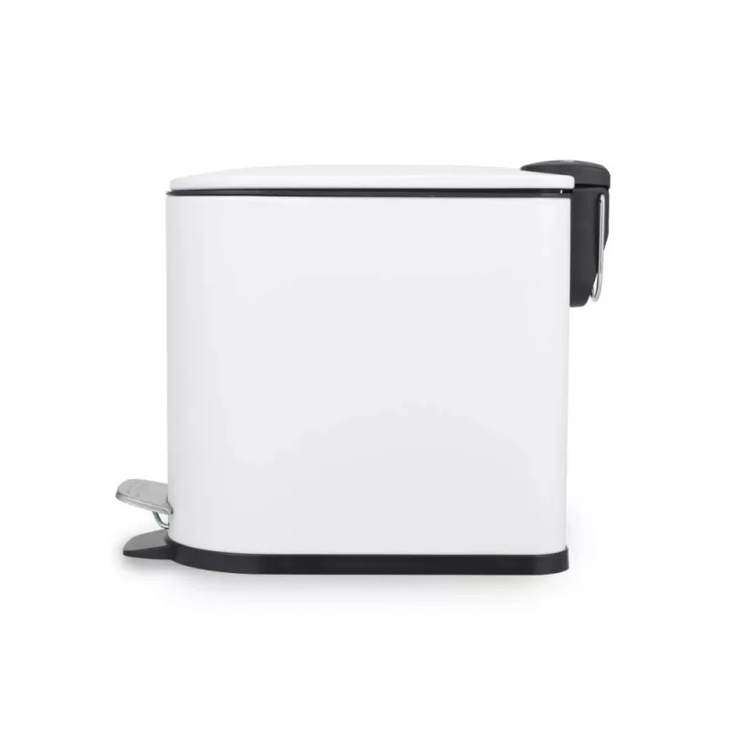 Balde de pedal em D esguio 5 litros Beldray LA036690WHTPEU7, branco