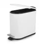 Balde de pedal em D esguio 5 litros Beldray LA036690WHTPEU7, branco