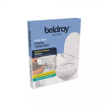 Beldray LA037185EU7 Assento de sanita familiar Anti-bac, branco
