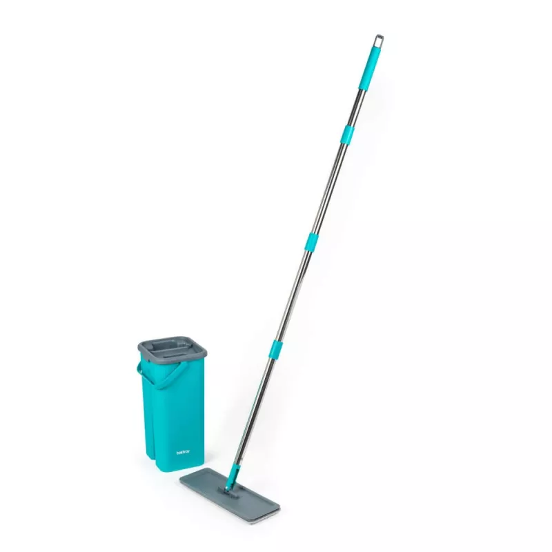 Beldray LA067234NPUF Anti-bac conjunto de esfregona plana e balde