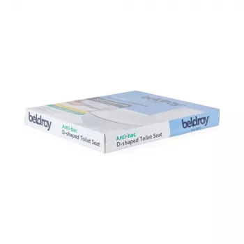 Assento de sanita em D antibacteriano Beldray LA072771PEU7, branco
