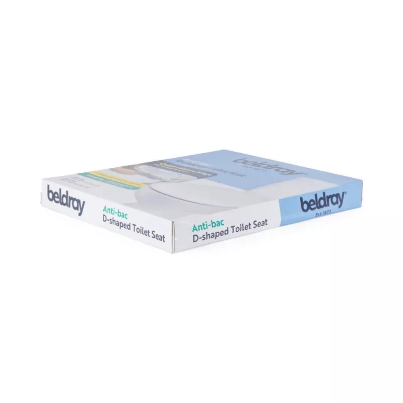 Assento de sanita em D antibacteriano Beldray LA072771PEU7, branco