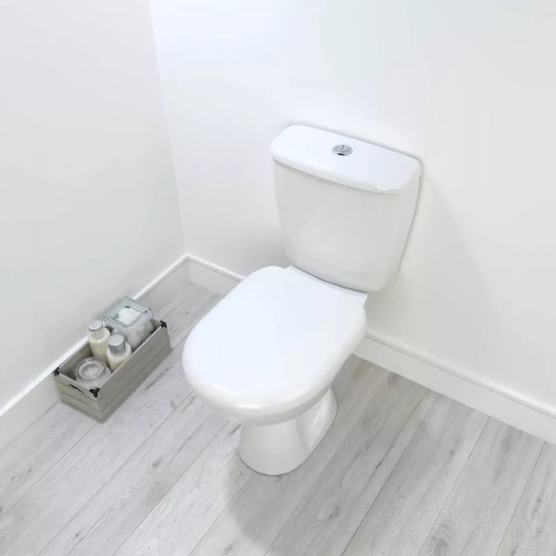 Assento de sanita em D antibacteriano Beldray LA072771PEU7, branco
