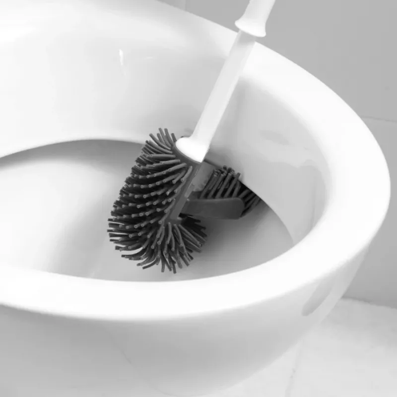 Escova de sanita em silicone Antibac com suporte Beldray LA084538PUFFEU7X, roxo