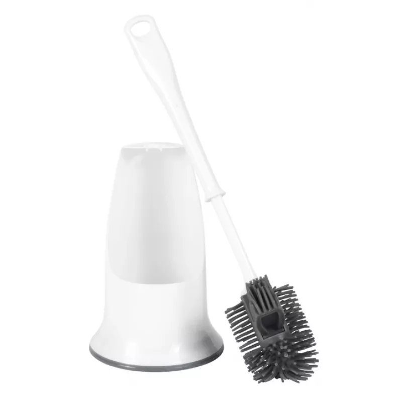 Escova de sanita em silicone Antibac com suporte Beldray LA084538PUFFEU7X, roxo