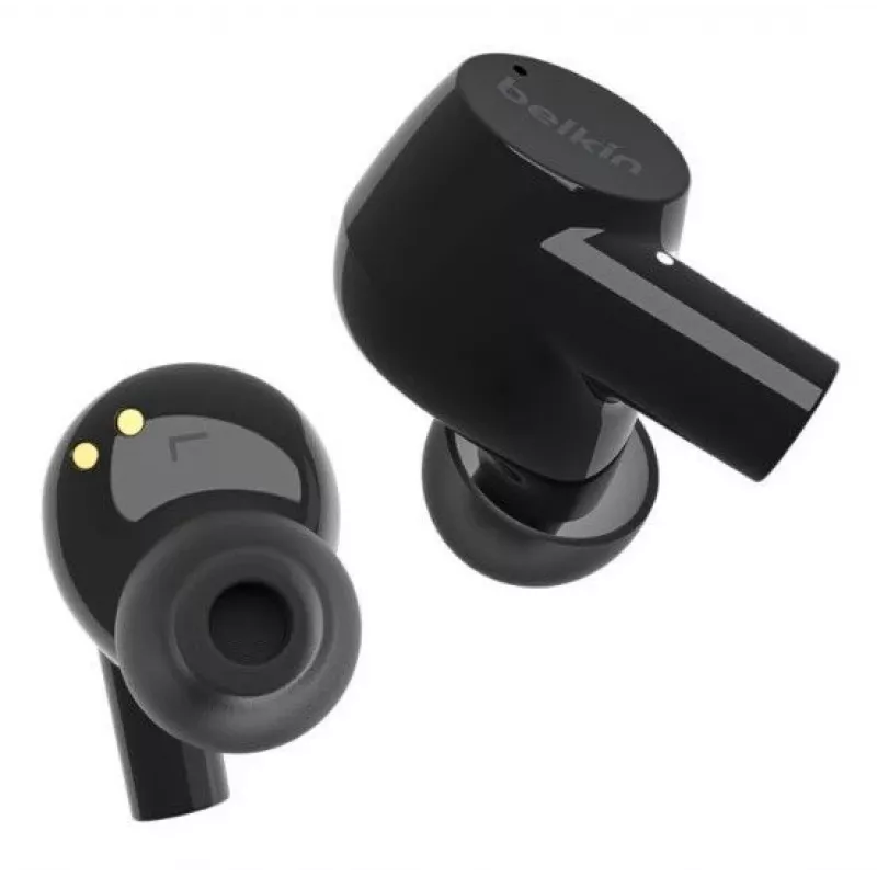 Auscultadores True Wireless Belkin SoundForm Rise com microfone, Bluetooth 5.2, IPX5, Preto