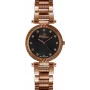 Relógio de mulher BELLEVUE D26 analógico de quartzo 32mm caixa de aço inoxidável pulseira de pele preta