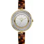 BELLEVUE D72 Relógio de mulher Quartzo Analógico 33mm Mostrador prateado Bracelete de pele preta
