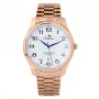 BELLEVUE FB4 Mulher Relógio de quartzo analógico 40mm Aço inoxidável Mostrador preto Bracelete de couro