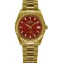 Relógio de quartzo BELLEVUE H18 mulher 30 mm mostrador prateado bracelete de pele preto