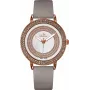 BELLEVUE Woman B44 35mm relógio analógico de quartzo caixa de aço inoxidável mostrador branco bracelete de couro preta