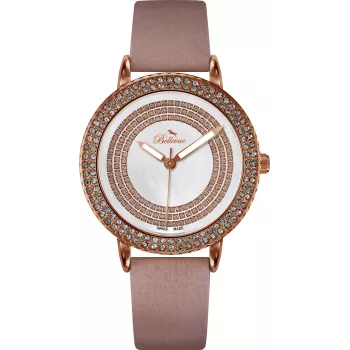 Relógio Bellevue mulher B45 35mm quartzo analógico caixa de aço inoxidável mostrador prateado bracelete de pele preta