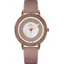 Relógio Bellevue mulher B45 35mm quartzo analógico caixa de aço inoxidável mostrador prateado bracelete de pele preta