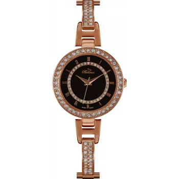 BELLEVUE Woman D11 30mm relógio analógico de quartzo – mostrador branco, bracelete de couro preta
