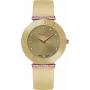 BELLEVUE Woman E106 relógio analógico de quartzo 26mm caixa de aço inoxidável mostrador branco bracelete de couro preta