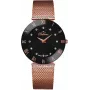 BELLEVUE Relógio analógico de quartzo de mulher F101 33mm prateado aço inoxidável malha