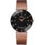 BELLEVUE Woman F102 26mm relógio analógico de quartzo mostrador branco bracelete de couro preta