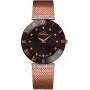 Relógio de mulher BELLEVUE Woman F103 33 mm quartzo analógico - mostrador branco pele preta