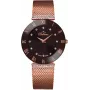 Relógio analógico de quartzo de mulher BELLEVUE F104 26mm Aço inoxidável Mostrador prateado