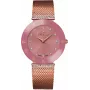 BELLEVUE Woman F115 Relógio de quartzo 33mm aço inoxidável mostrador branco pele preta