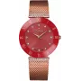 BELLEVUE senhora F117 33mm relógio analógico de quartzo mostrador prateado bracelete de couro preta