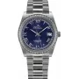 BELLEVUE Woman H5 Relógio de mulher 35 mm quartzo analógico caixa de aço inoxidável bracelete de pele genuína mostrador castanho prateado