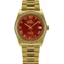 BELLEVUE Woman I18 Relógio analógico de quartzo 28mm mostrador prateado bracelete de couro preta